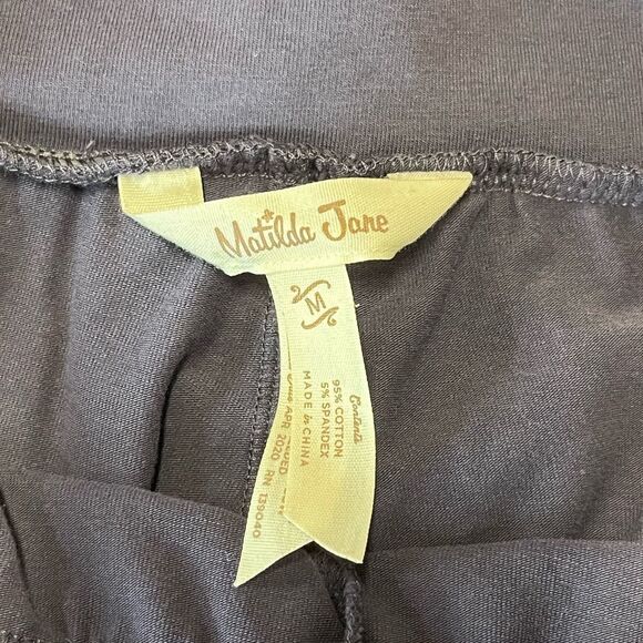 Matilda Jane | Blue Purple Crop Big Ruffle Wide Leg Cropped Pants M - Picture 5 of 6